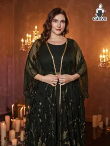 SUPGIR Abaya ample à sequins avec robe intérieure, vue 1
